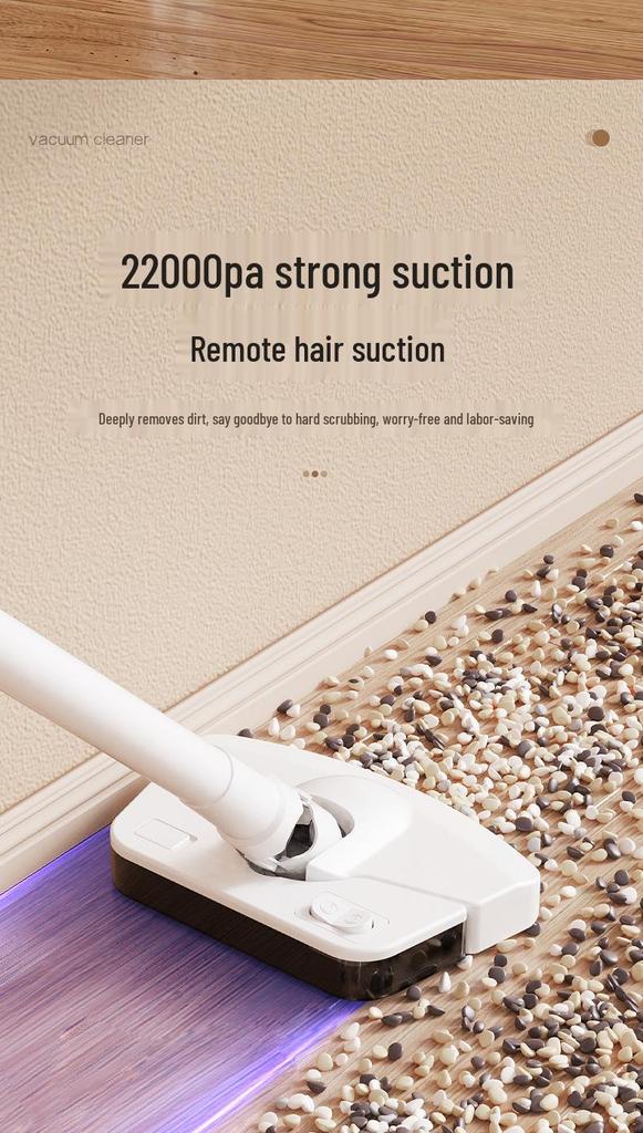Wireless High-Suction Vacuum Mop Combo for Home, Car, and Bed - Handheld High-Power Cleaner