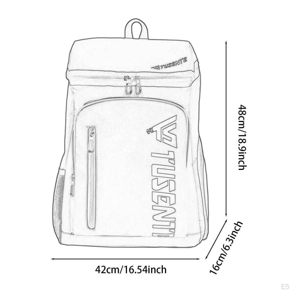 Tennis Backpack Badminton Large with Shoe Compartment Racquet Bag Racket for Outdoor