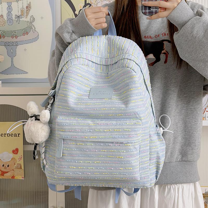 Schoolbag Soft Glutinous Schoolbag Female Ins Japanese Sweet High-value Middle School Student Backpack Campus Versatile College Student Backpack
