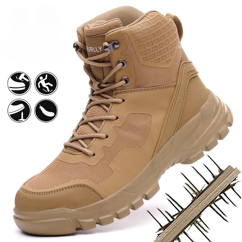 Men's Safety Shoes Labor Protection Steel Toe Sneakers Breatheable Men Boots Work Sneakers Anti-smash Anti Stabbing Waterproof