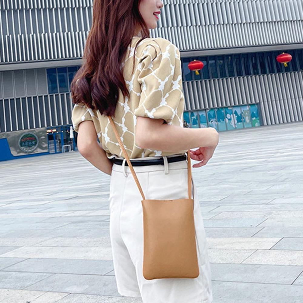 Pocket Pouch Mobile Phone Wallet Bag Single Shoulder Shoulder Leather Phone Pouch Women