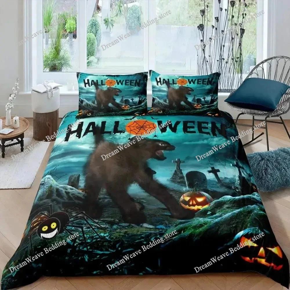 Copripiumino Stampato 3D Motivo Vampiro Volante di Halloween Copripiumini Per Bambini Set Biancheria da Letto Singolo Twin Queen King Tessile per la Casa