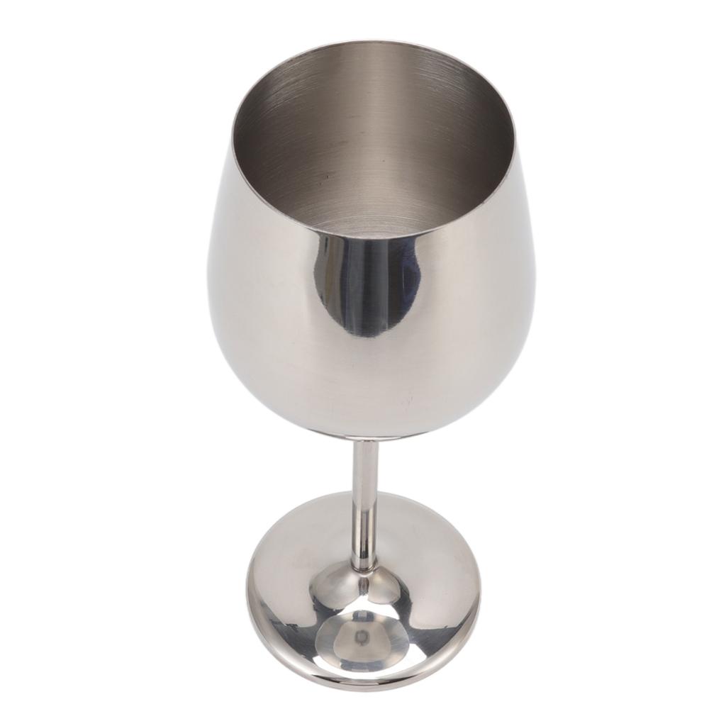 Metal Wine Goblet Stainless Steel Elegant High Hardness Widely Used Metal Wine Glass for Party Wedding Banquet Silver
