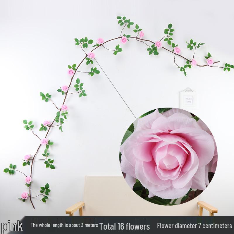 Artificial Rattan Vines for Pipe and Ceiling Decoration - Fake Green Leaves