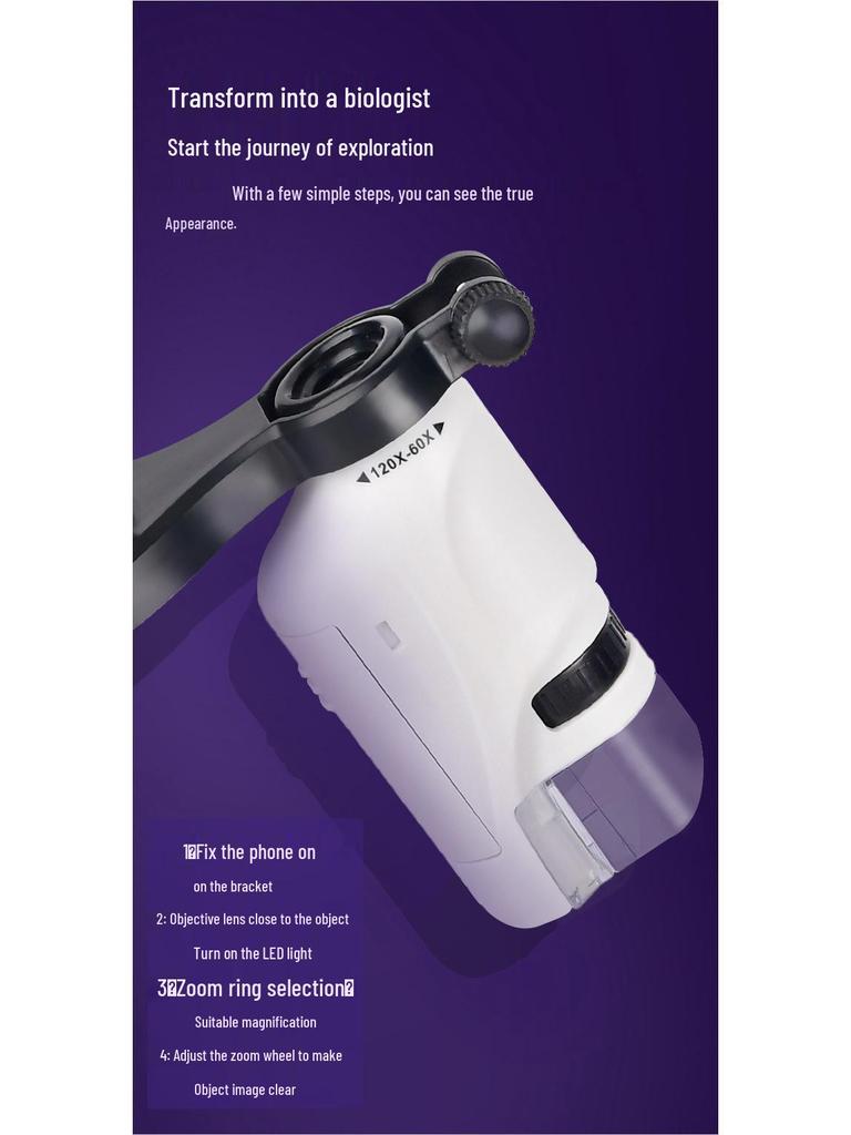 Portable Children's Microscope Set for Science Exploration