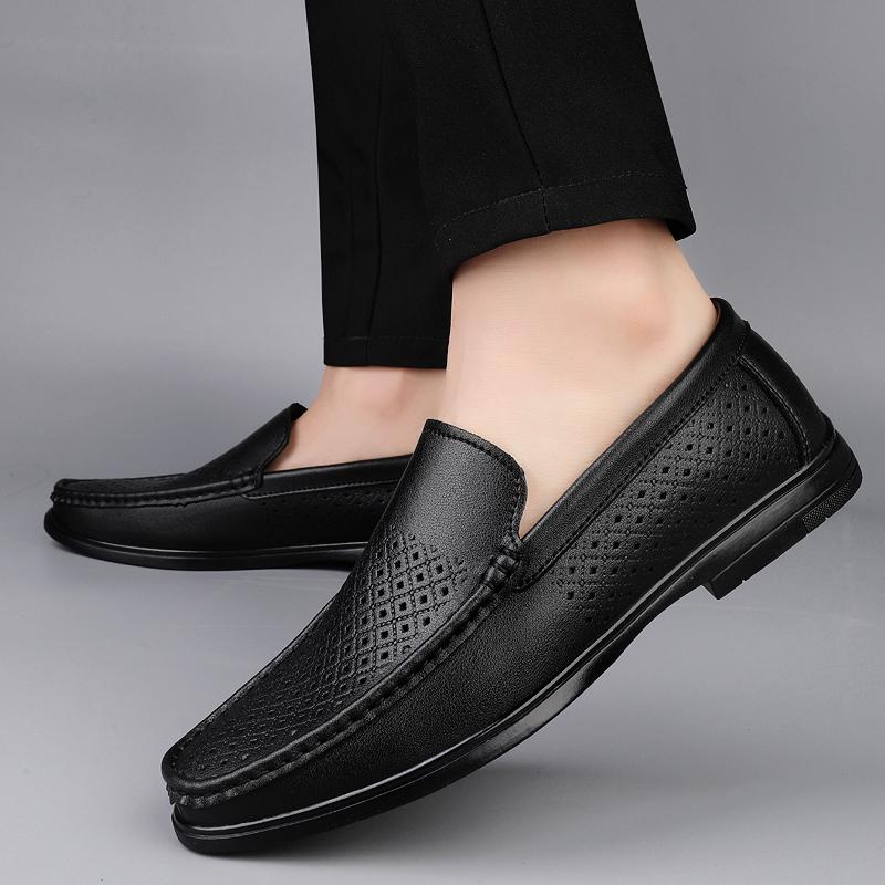 Men Slip On Loafers Soft Upper Flexible Non Slip Sole For Office Walking Travel Business Daily Casual Comfortable Wear Lightweight