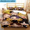 3PCS K-pop Cartoon Friends 3pcs Bedding,Including 3PCS Duvet Cover And 2pcs Pillowcases Perfect for Christmas,Ideal for Bedroom, Dormitory