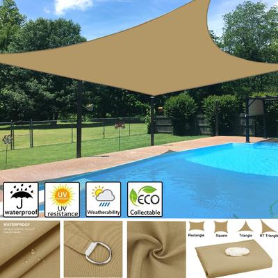 Sand Shade Sail UV Block Waterproof Garden Canopy Sun Shade Cloth Camping Gazebo For Outdoor Backyard Pool Awnings Sun Shelters