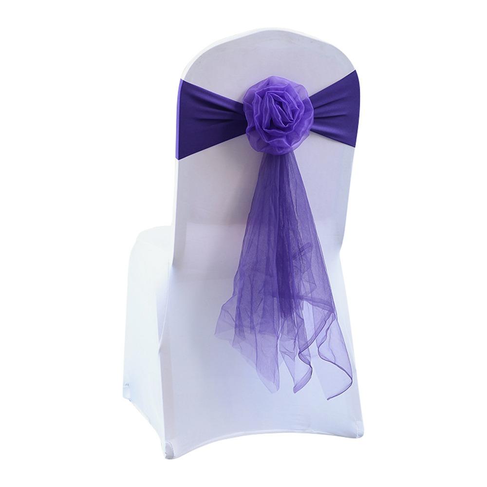 Stretch Chair Bow Tie Ready Made Spandex Stretch Cover Elegant Chair Sashes  Banquet Setting