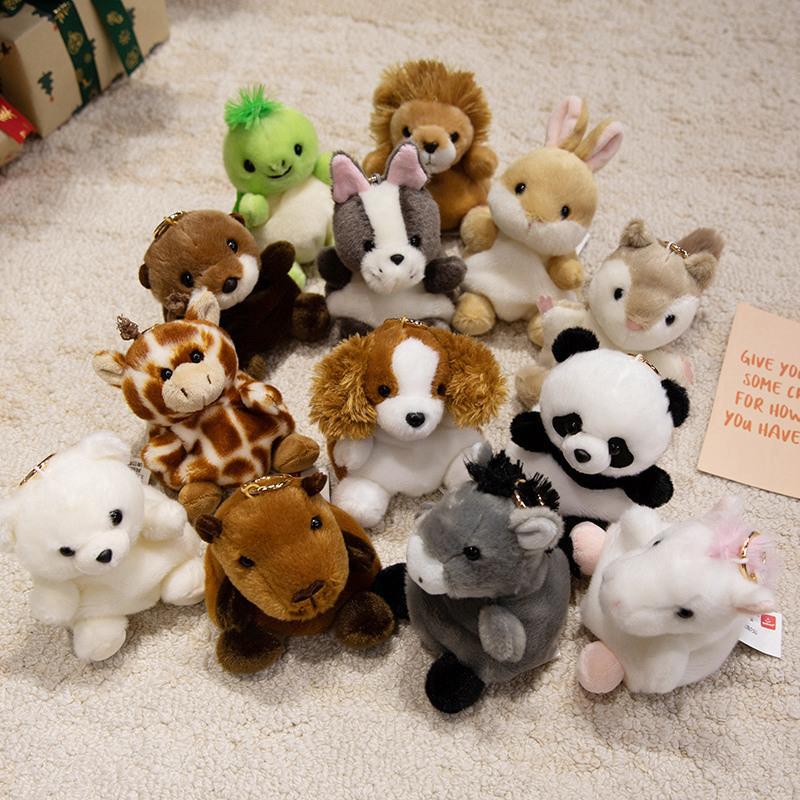 Niedlicher, duftender Löwen-Eichhörnchen-Anhänger, Plüschtier, Puppe, Hasenpuppe, Mädchen-Taschen-Schlüsselanhänger