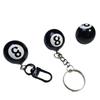 Black No.8 Billiard Keychain Mini Ball Pendant Key Ring Resin Keyring Bar Table Decoration Jewelry Game Souvenir Gift