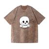 Oversized Summer Fashion Tunics Male Clothes Short Sleeve Round Neck Harajuku Chic Washed Acid Tees Casual Loose Sports Top