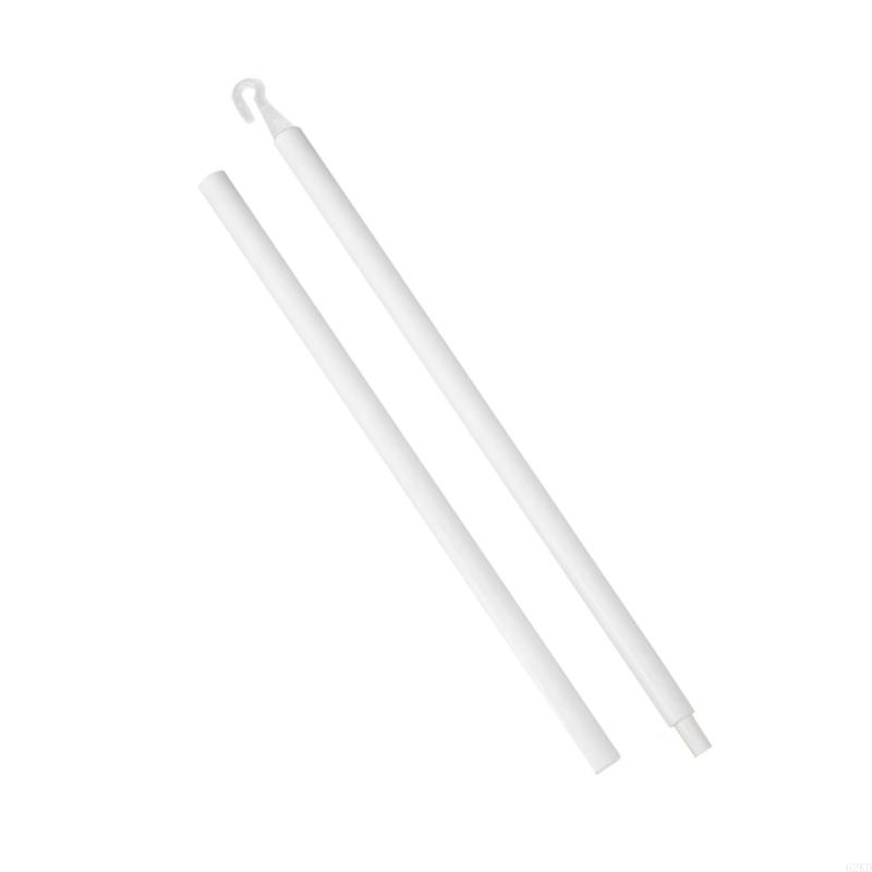 62KD 1Set Vertical Blind Wand Replacement with Hook 60CM 23.6in White Plastic Window Blinds Rod for Easy Control