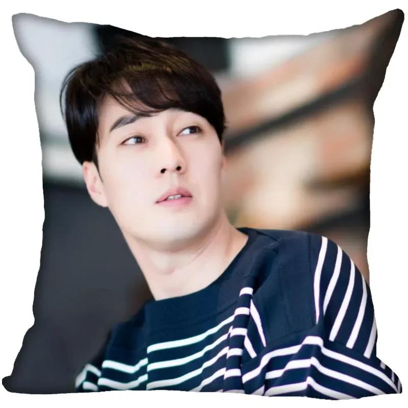 New So Ji Sub KPOP Boy Pillow Cover Bedroom Home Decorative Pillowcase Square Zipper Pillow Cases Satin Soft No Fade 0824