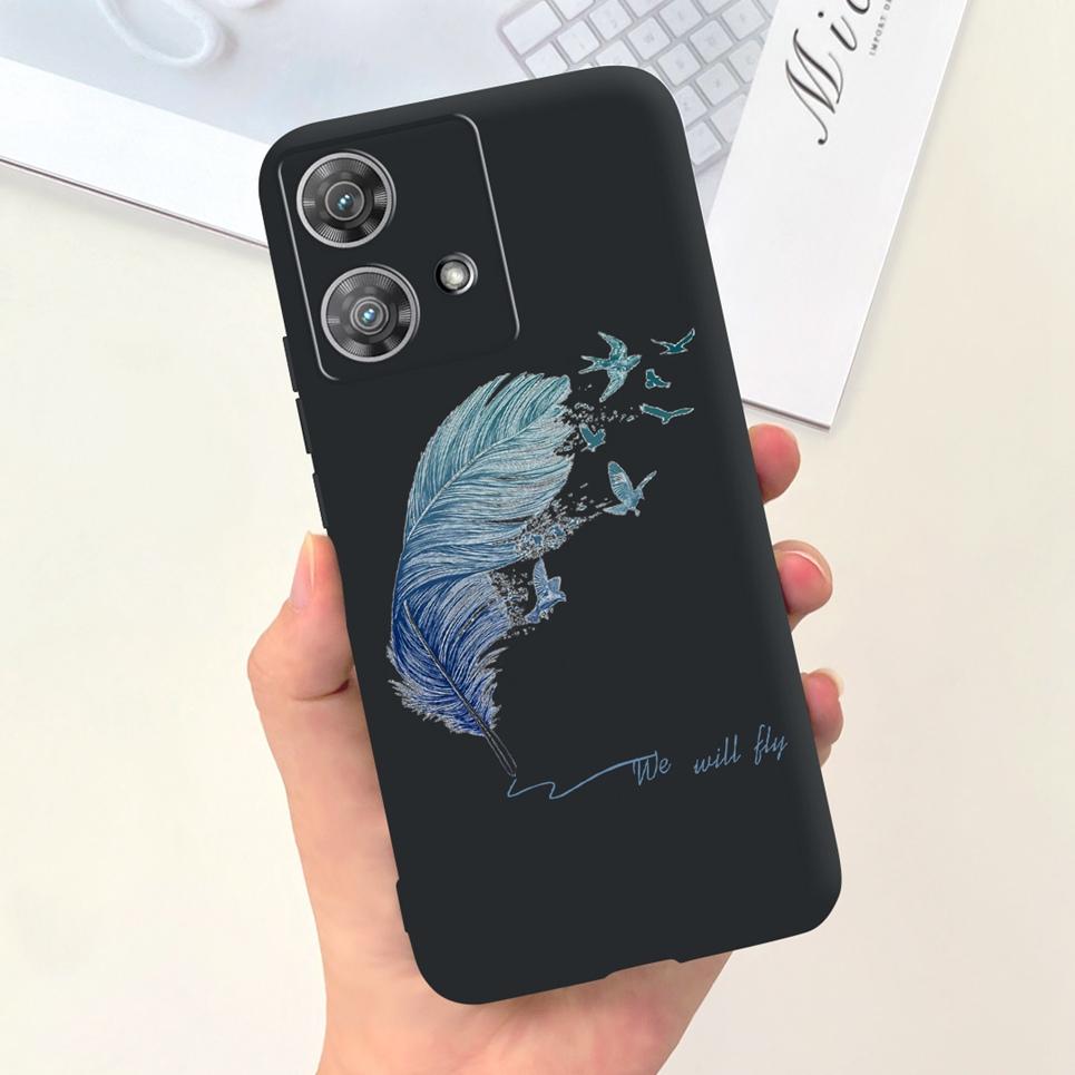 For Motorola Moto Edge 40 Neo / Edge40 / Edge 30 Lite / Edge 20 Lite 20 Pro Phone Case Soft Silicone Black Back Cover Cartoon