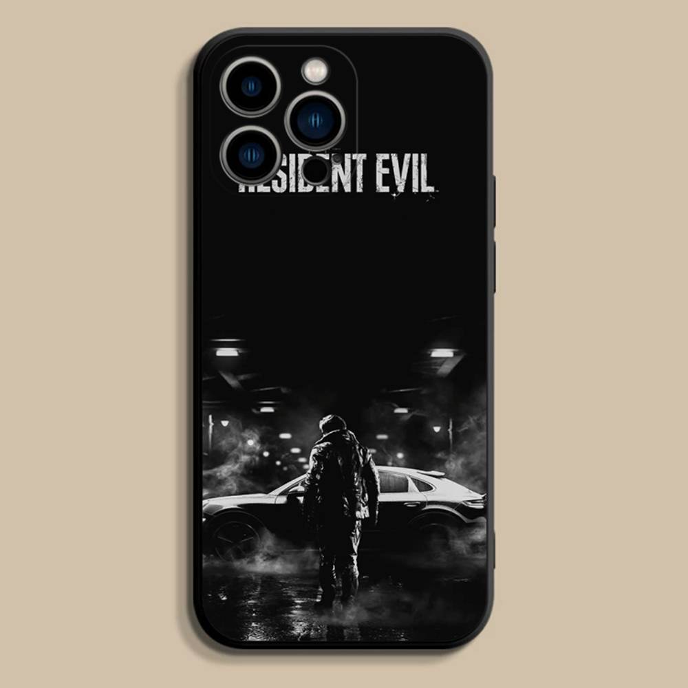 Cool R-Resident E-Evil Game For iPhone 17,16,15,14,13,12,11,Pro,Max,Plus,E,SE4,Air,Mini Black Soft Cover Phone Case iPhone13