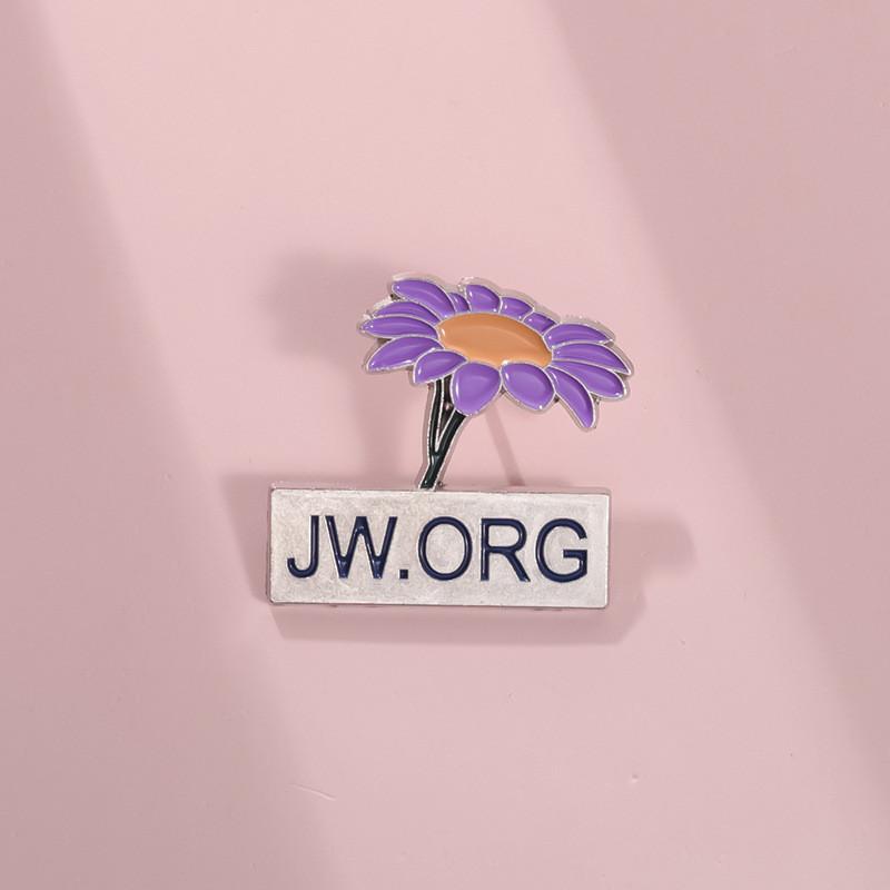 Jworg Flower Colorful Badge Distinctive Plant Design Flexible Decoration Pin For All Use