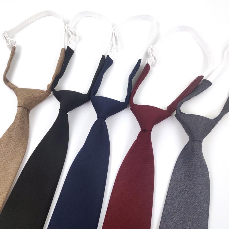 Navy Blue Solid Color Tie for Men and Women - JK Sailor Suit Style
