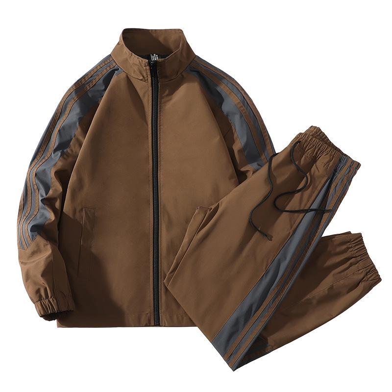 

Комплект для бега джоггеров Свободный крой Спортивные костюмы для тренировок на открытом воздухе Мужская весенняя спортивная одежда Спортивные костюмы для тренировок XXXL коричневый