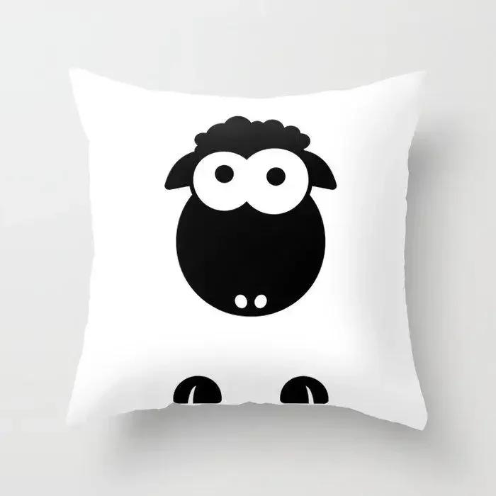 Cushion Cover Cartoon Sheep Peach Pillow   Home Decor Moda
