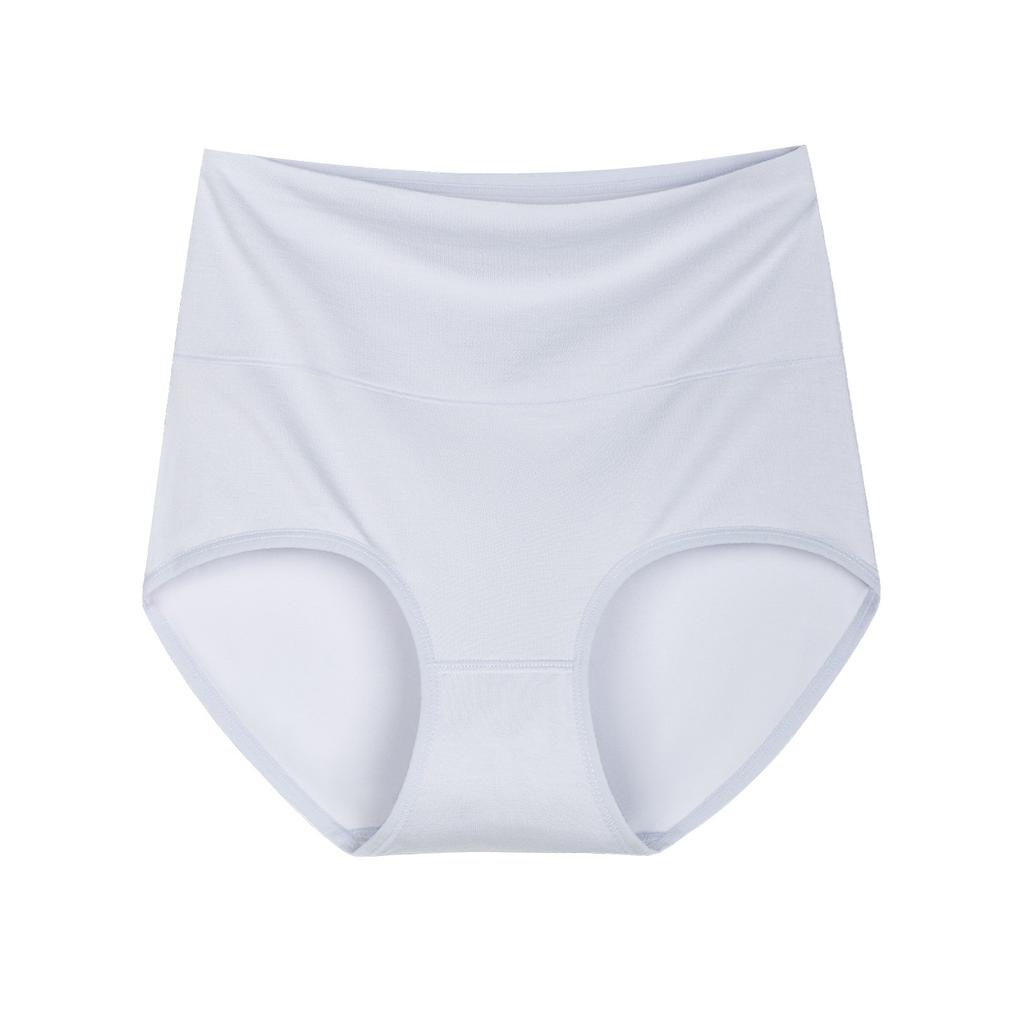 Plus Size Ladies Spring and Autumn Cotton Antibacterial Crotch Naked Breathable High Waist Belly Triangle Briefs