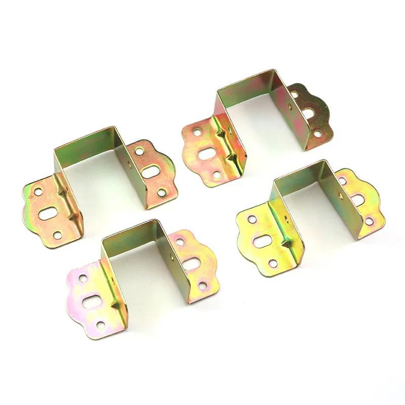 2/4/12PC Thickened bed frame fixator bed plate hanging buckle solid beam bracket plate support frame stainless steel hinge