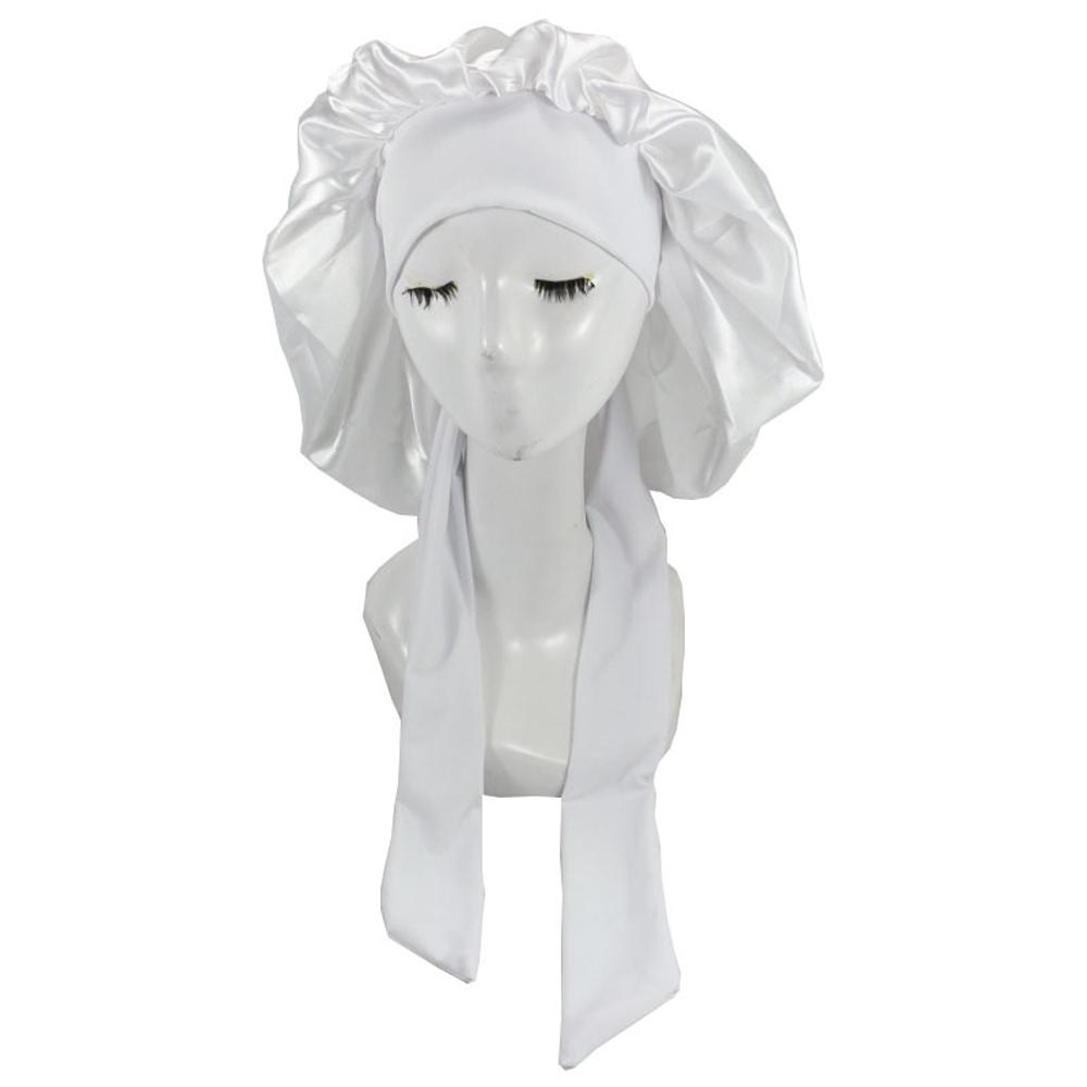 New Satin Hair Cap For Sleeping Invisible Flat Imitation Silk Round Haircare Women Headwear Ceremony Adjusting Button Night Hat