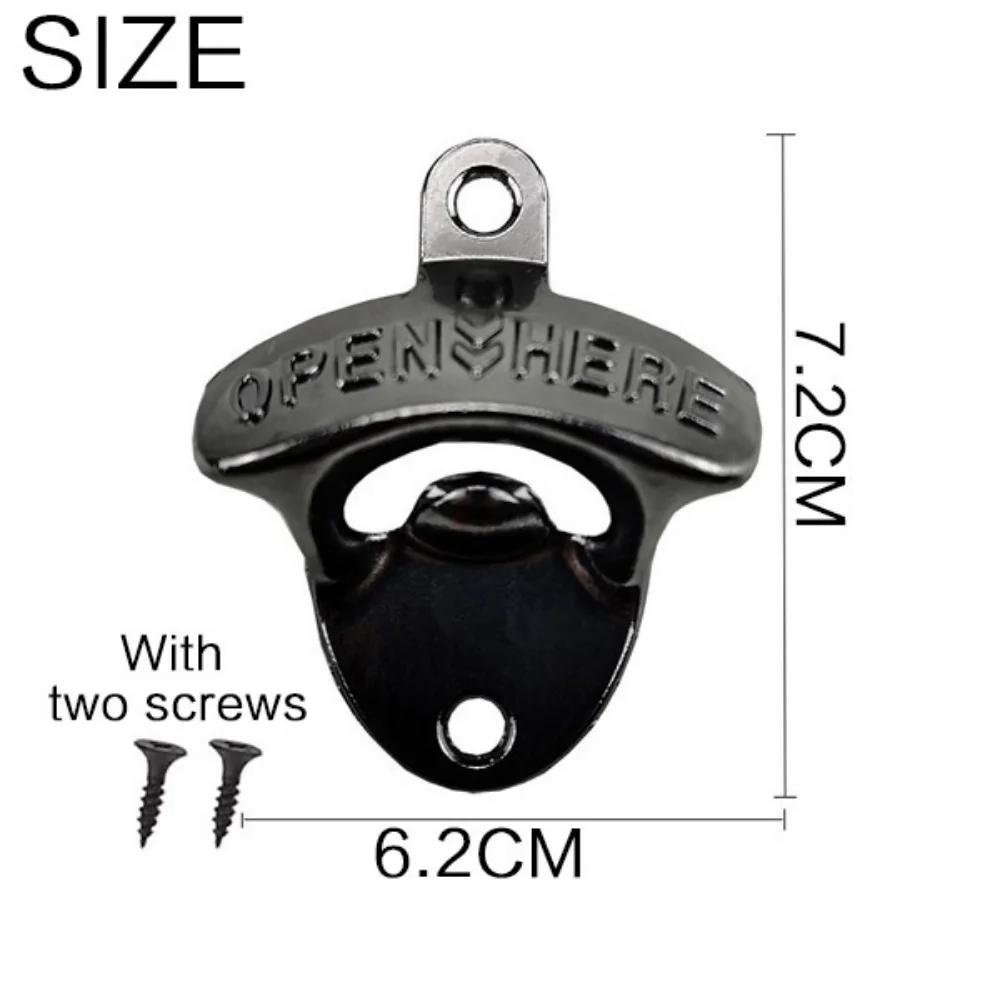 Wall Mounted Bottle Opener Vintage Zinc Alloy Beer Opener Creative Kitchen Bar Tool Home Decor