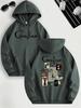 Autumn/Winter Street Style Hoodie, Caroline Theme, Men's Casual Hoodie, Made of Polyester, Long Sleeves, Regular Fit, Slightly Elastic.