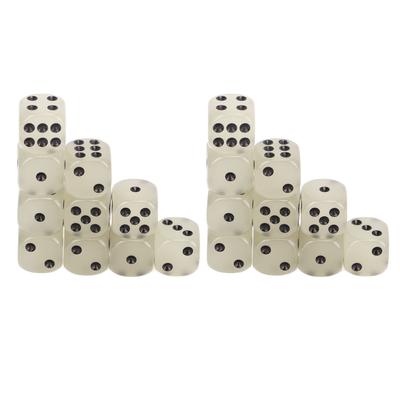20 Pieces Glowing Dice Medium Black Dot Classic Plastic 6 Sided Dice Table Game Dice for Board Games