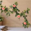 Artificial Rose Vines Rose Garland Hanging Faux Leaves Floral for Indoor Outdoor