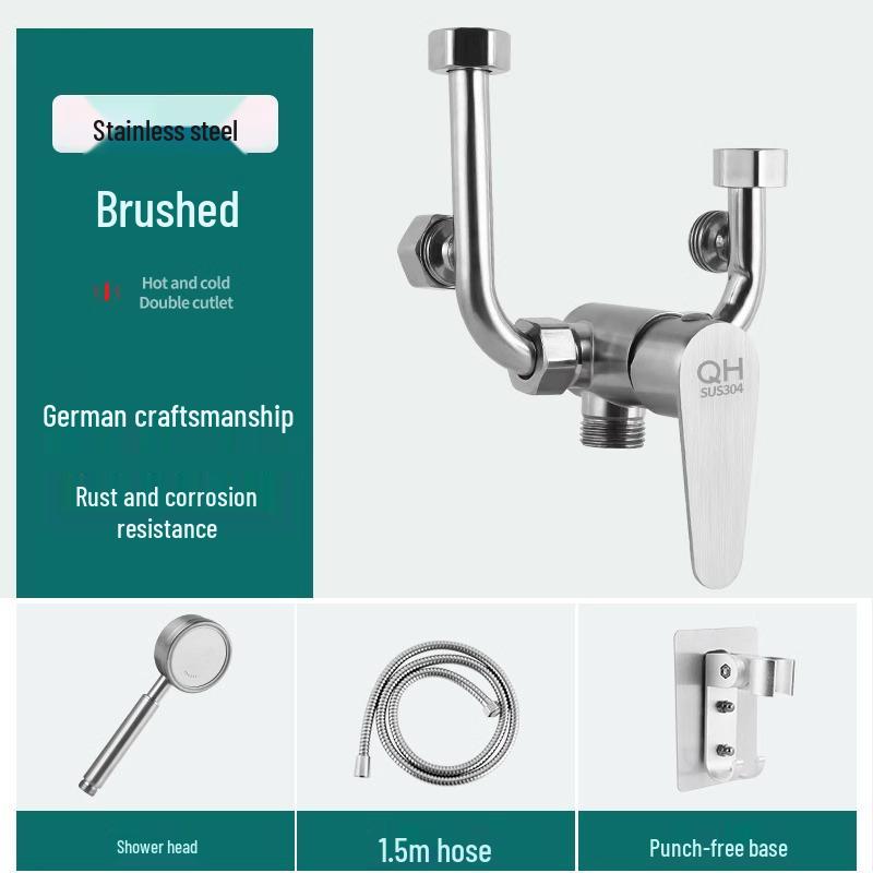 All-Copper U-Shaped Electric Water Heater Shower Faucet Set