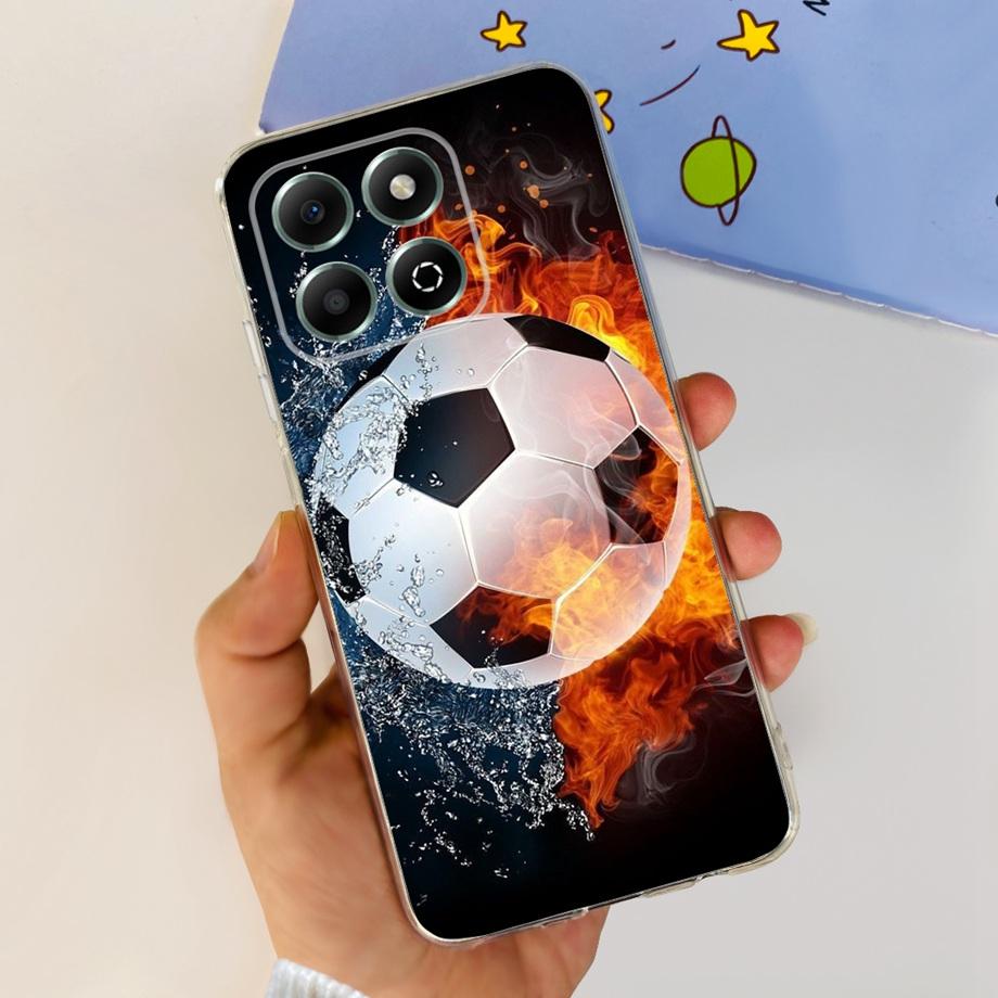 For Honor X6b JDY-LX1 Case Coque Clear Silicone Soft Back Cover For Honor X6a Plus Phone Bumper Coque Funda Dinosaur Cat Dragon
