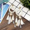 European and Korean temperament dream catcher element earrings female bohemian seaside vacation feathers fringed earrings versatile earrings