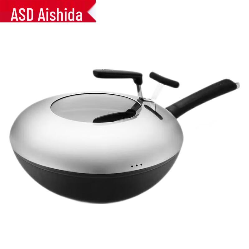 ASD 30 см Непокрытая мелкозернистая чугунная вок