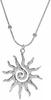 BLPRKOT Sun Necklace for Women Men Stainless Steel Vintage Sun Pendant 45cm Silver Boho Statement Chain Gift