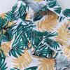 Hawaii Duck Outfit Lapel Pet Duck Clothing Tropical Leaf Print Costume for Pet Ducks And Geese Parties Beach Seaside Outings Dress-up