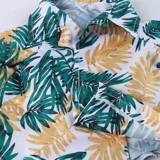 Hawaii Duck Outfit Lapel Pet Duck Clothing Tropical Leaf Print Costume for Pet Ducks And Geese Parties Beach Seaside Outings Dress-up