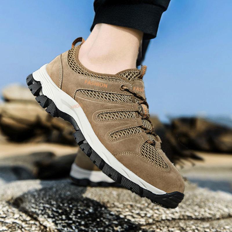 Summer Men's Breathable Mesh Casual Sports Shoes Mesh Shoes Hollow Out Hiking Shoes Student Shoes Wading Shoes Tide Shoes Male