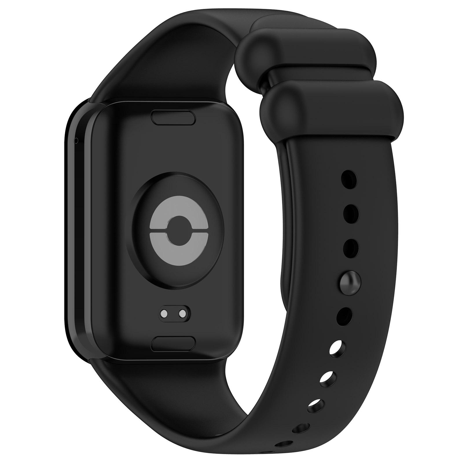

Watch Band for Xiaomi Smart Band 8 Pro,Soft Silicone Sport Replacement Strap with Black Buckle Black