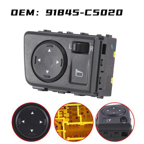 Black ABS Rearview Mirror Switch for Nissan Qashqai (Model: 25570-AX005) No Size