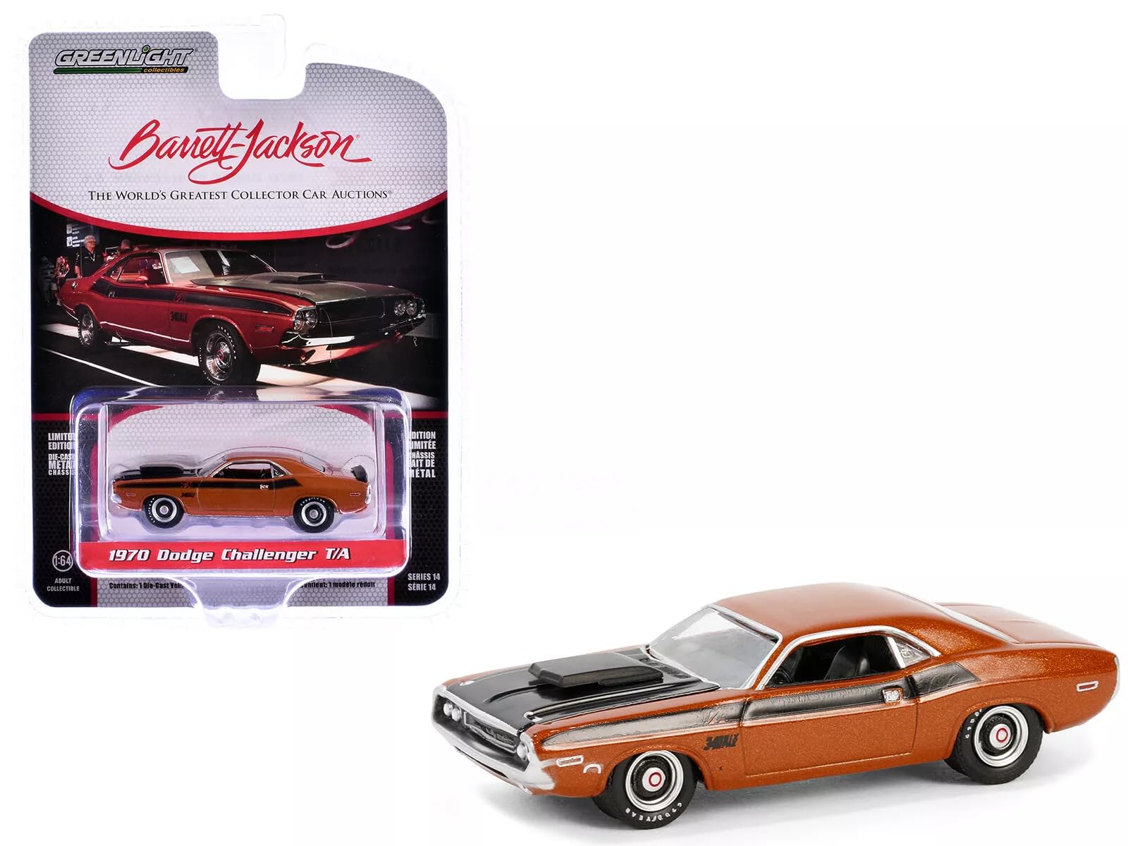 

Greenlight Dodge Challenger 1970 Orange Challenger Barrett Jackson GREENLIGHT 1/64 T/A [предмет]