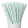 25-Pack Striped Biodegradable Paper Straws for Milk Tea and Beverages