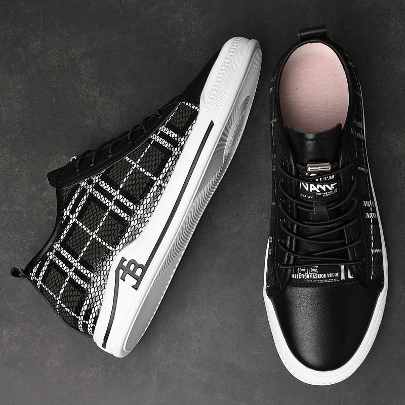 Fashion Lift Men Sneakers Elevator Shoes Hidden Heels Breathable Heightening Shoes For Men Increase Insole 6CM Sports Casual Height Shoe