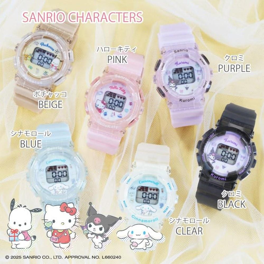 J-AXIS Cinnamoroll Digital Wristwatch CR3C0003-CNC Girls Backlight Alarm Clear