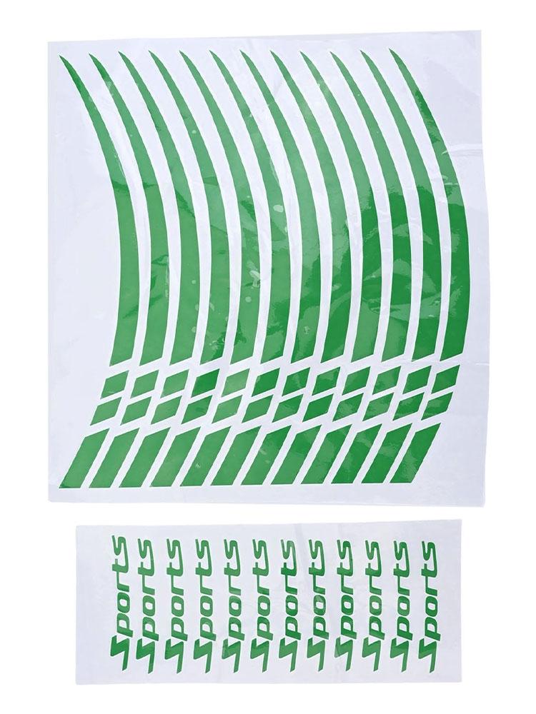 Motocyklové samolepky s proužky na ráfky kol, sada 12 kusů pro 18 21palcová kola