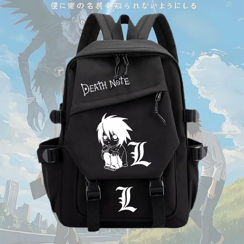 Anime Notebook L Light Yagami Cosplay School Backpack Teens Unisex Large Capacity Nylon Daily Use