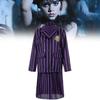 Wednesday Addams Character Cosplay Dress With Polyester Material For Women And Girls