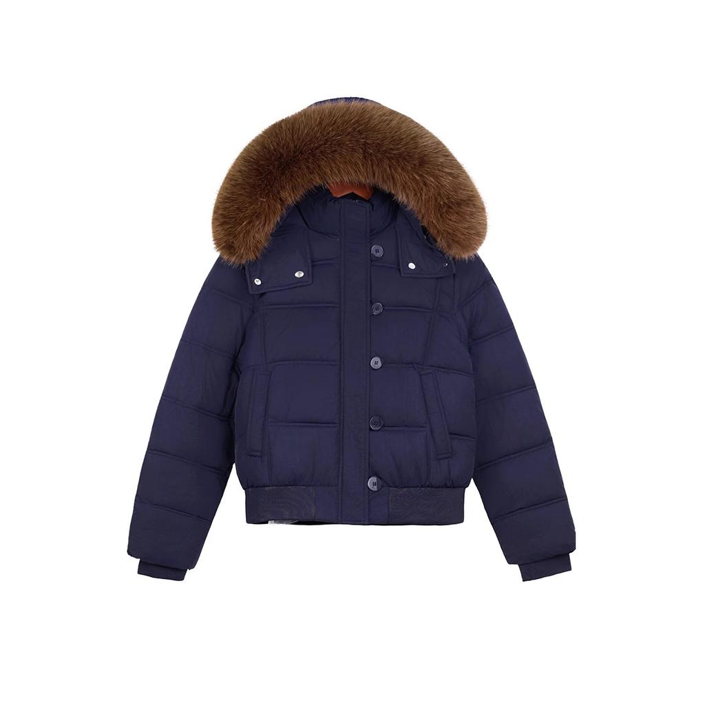 Winter Big Fur Collar Hooded Short Down Cotton-padded Jacket Female Slim Cotton-padded Jacket