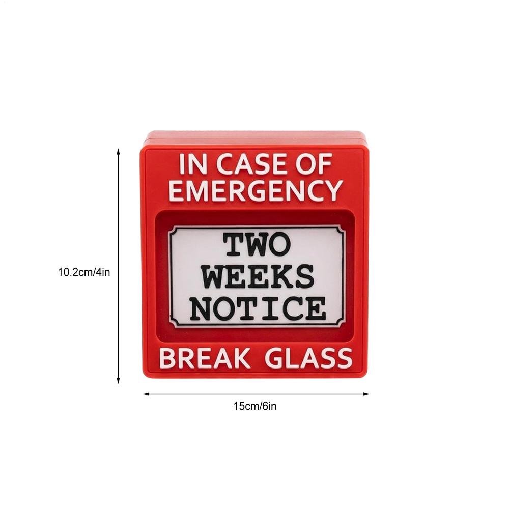 Resignation Sign Decor Two Weeks Notice Personal Resignation Symbol Job Quit Desk Sign for Family Friends Staff Office Workplace красный